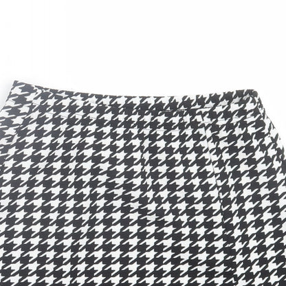 SheIn Womens White Geometric Polyester A-Line Skirt Size XS