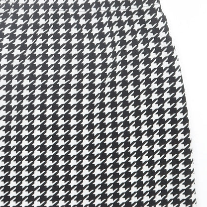 SheIn Womens White Geometric Polyester A-Line Skirt Size XS