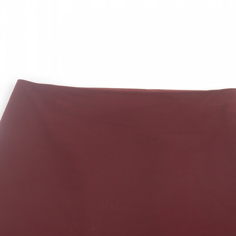 ASOS Womens Red Polyester A-Line Skirt Size 6 Zip