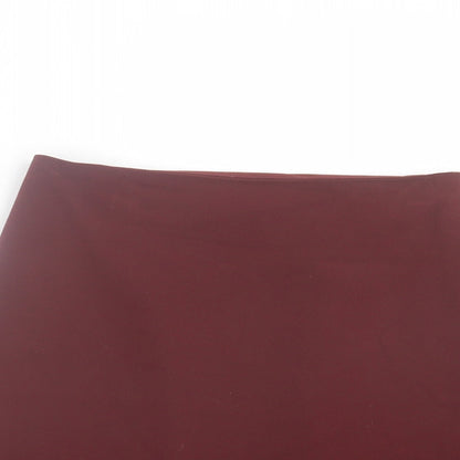 ASOS Womens Red Polyester A-Line Skirt Size 6 Zip