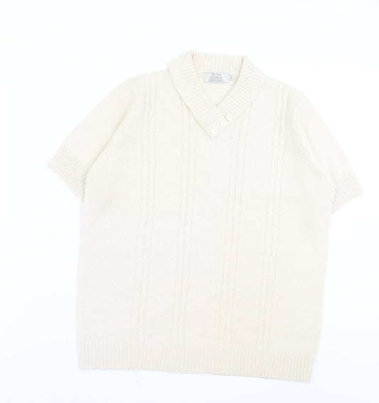 Womens UK Size M EWM Ivory Pullover Jumper