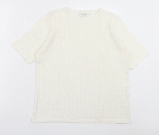Womens UK Size M CANDA White Pullover Jumper