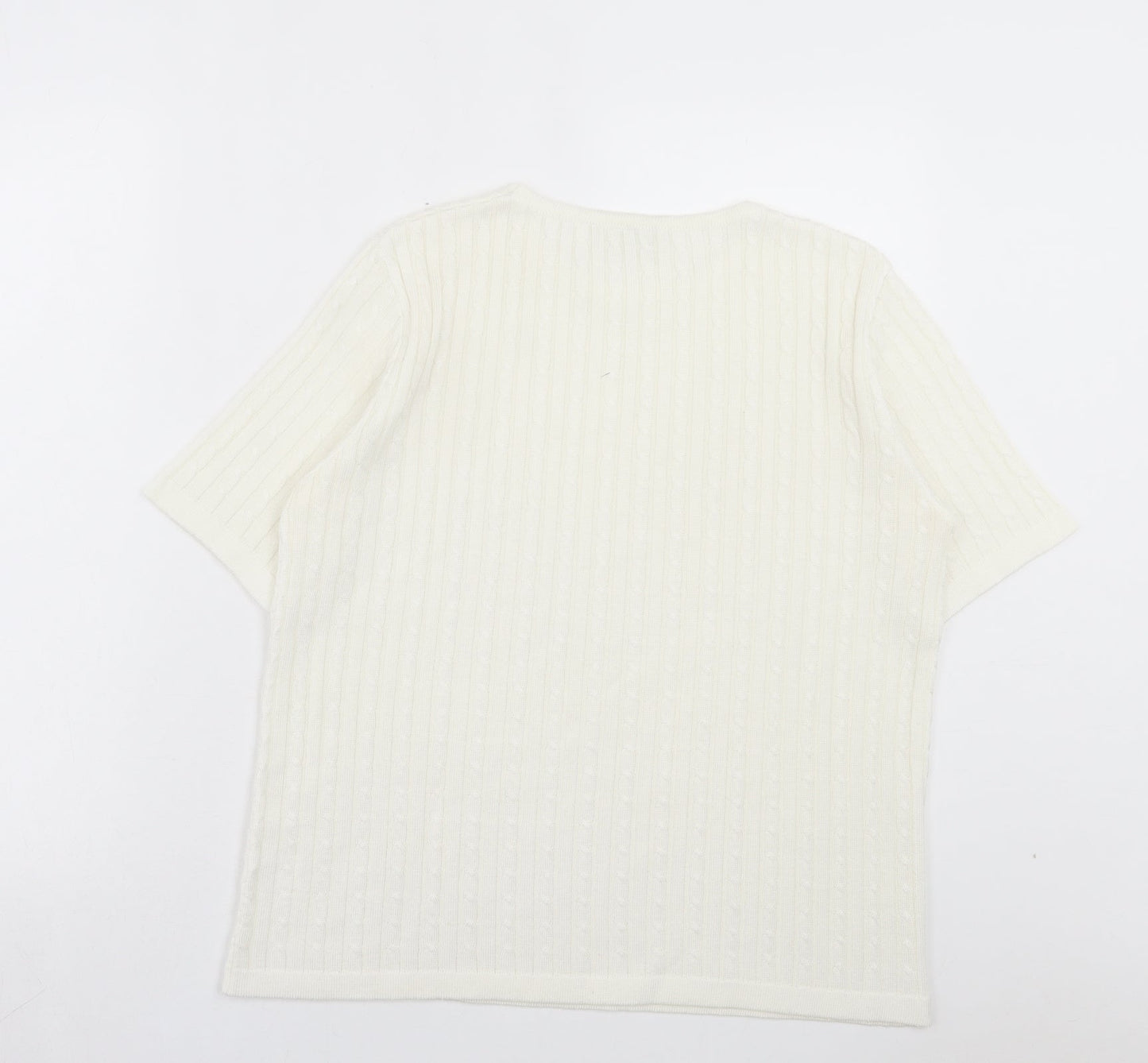 Womens UK Size M CANDA White Pullover Jumper