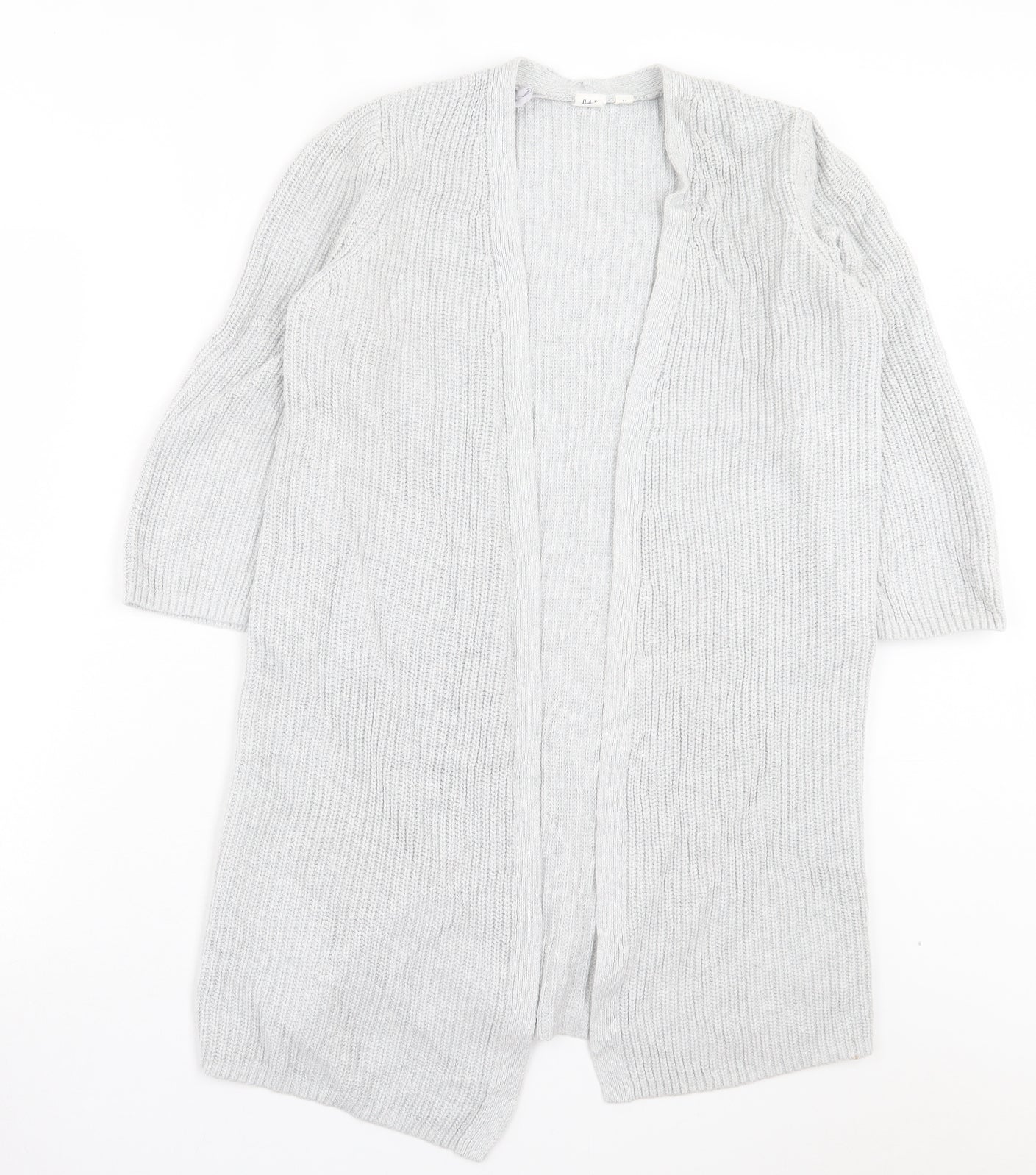 Gap Womens Grey V-Neck Cotton Cardigan Jumper Size S