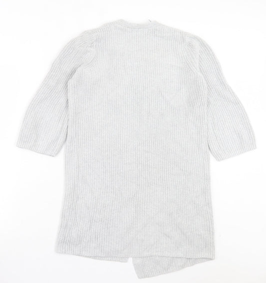 Gap Womens Grey V-Neck Cotton Cardigan Jumper Size S