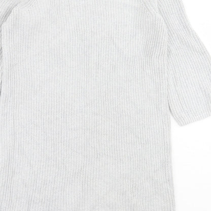 Gap Womens Grey V-Neck Cotton Cardigan Jumper Size S