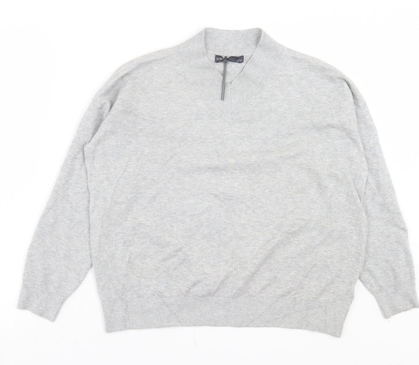 Womens UK Size M Marks and Spencer Grey Pullover Jumper