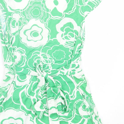 Womens UK Size 14 Therapy Green Basic T-Shirt