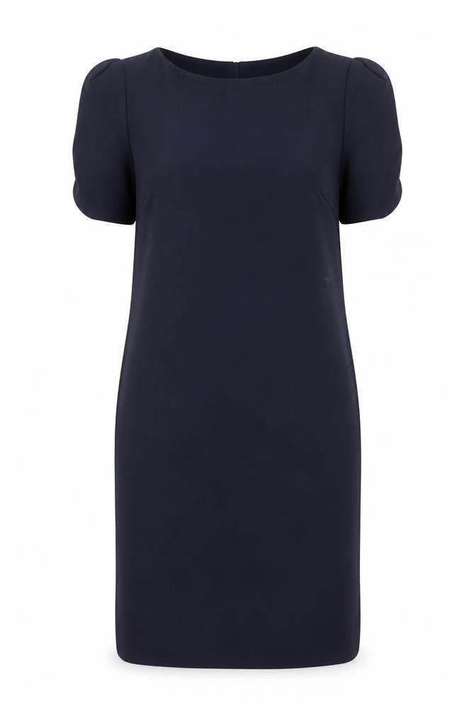 Marks and Spencer Womens Blue Polyester Shift Size 10 Boat Neck Pullover