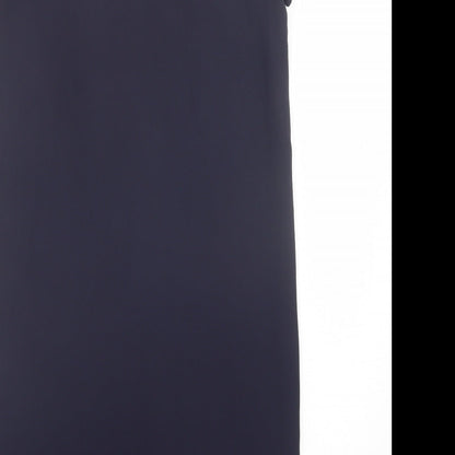 Marks and Spencer Womens Blue Polyester Shift Size 10 Boat Neck Pullover