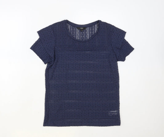 Womens UK Size 10 NEXT Blue Basic Blouse