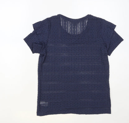 Womens UK Size 10 NEXT Blue Basic Blouse