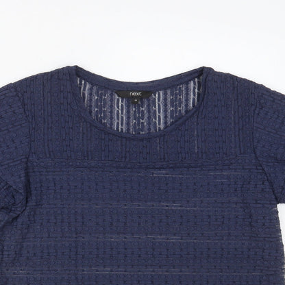 Womens UK Size 10 NEXT Blue Basic Blouse