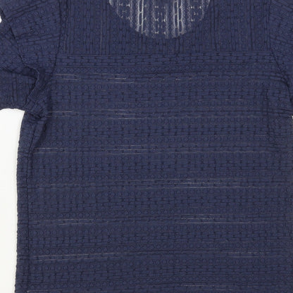 Womens UK Size 10 NEXT Blue Basic Blouse