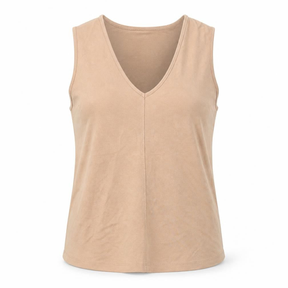 Womens UK Size 10 ASOS Beige Basic Tank