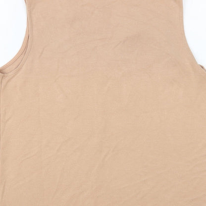 Womens UK Size 10 ASOS Beige Basic Tank
