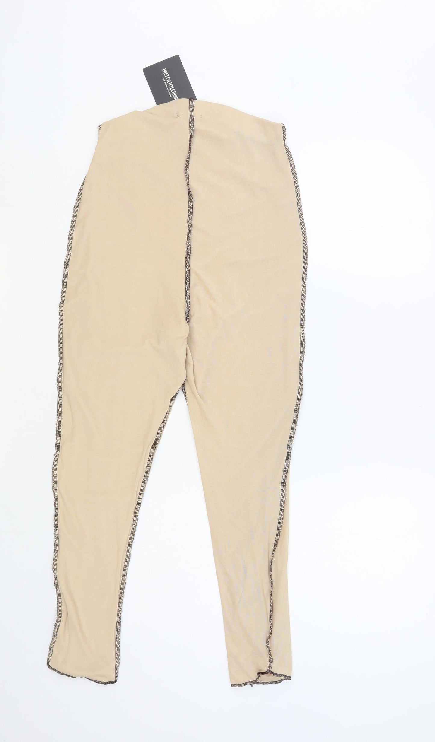 Womens UK Size 10 PRETTYLITTLETHING  Jegging Beige Leggings