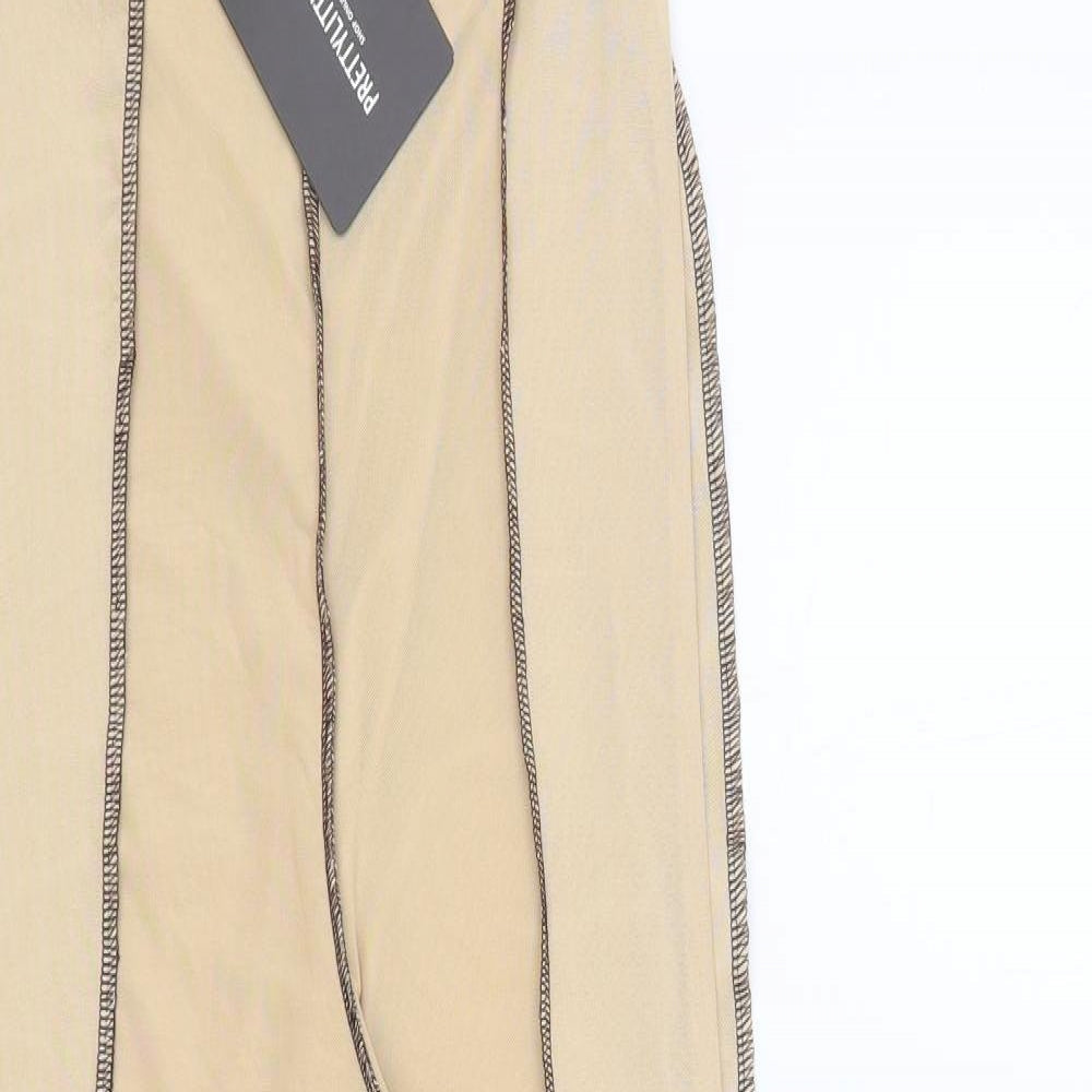 Womens UK Size 10 PRETTYLITTLETHING  Jegging Beige Leggings