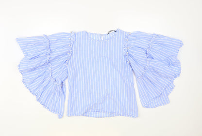 Womens UK Size 8 Only Blue Basic Blouse