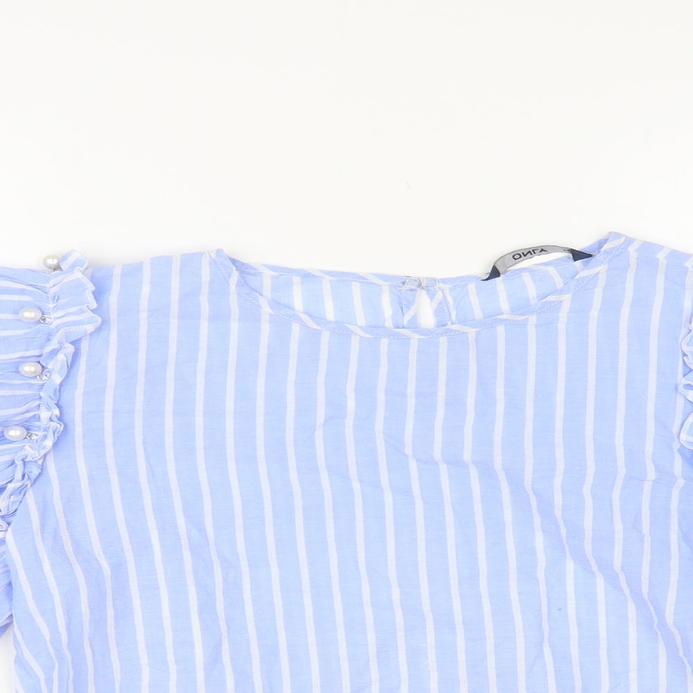 Womens UK Size 8 Only Blue Basic Blouse