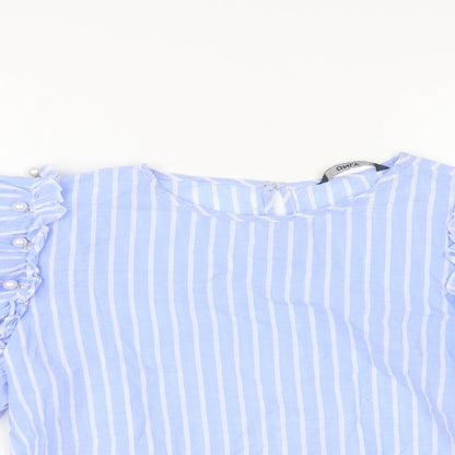 Womens UK Size 8 Only Blue Basic Blouse