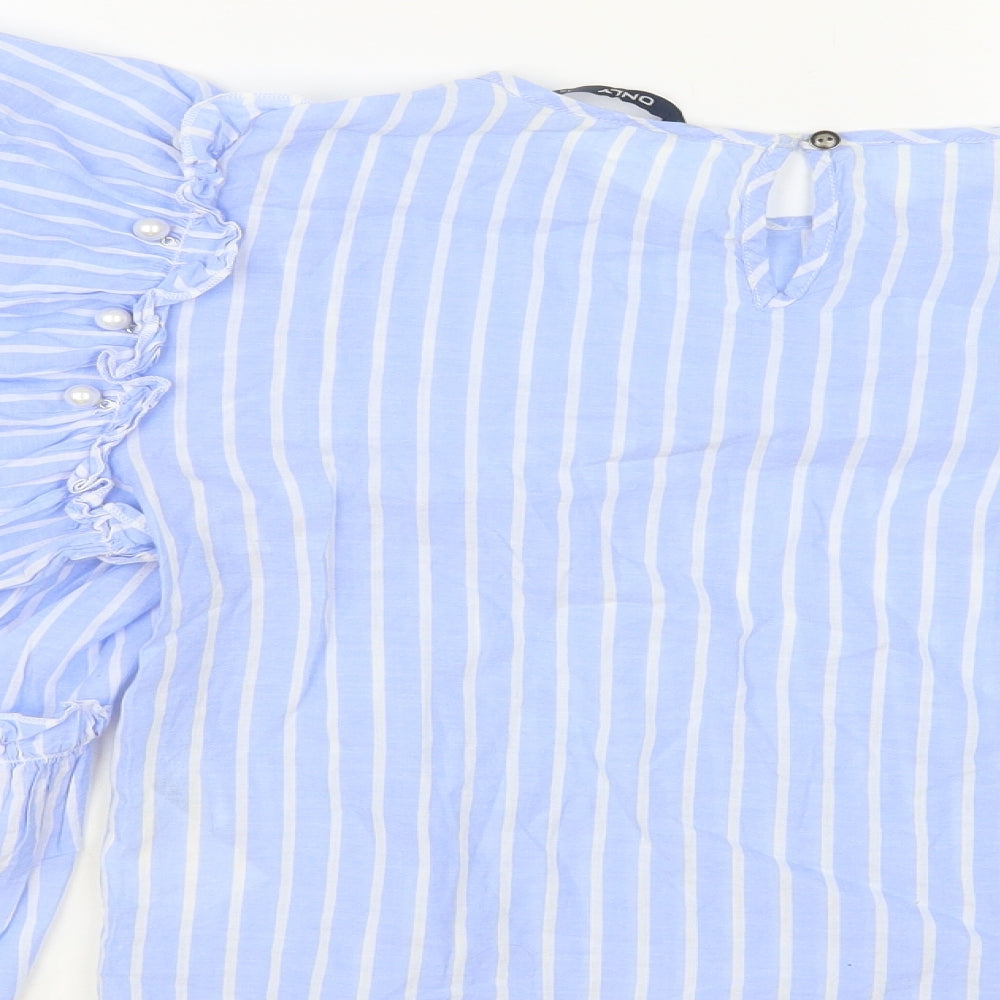 Womens UK Size 8 Only Blue Basic Blouse