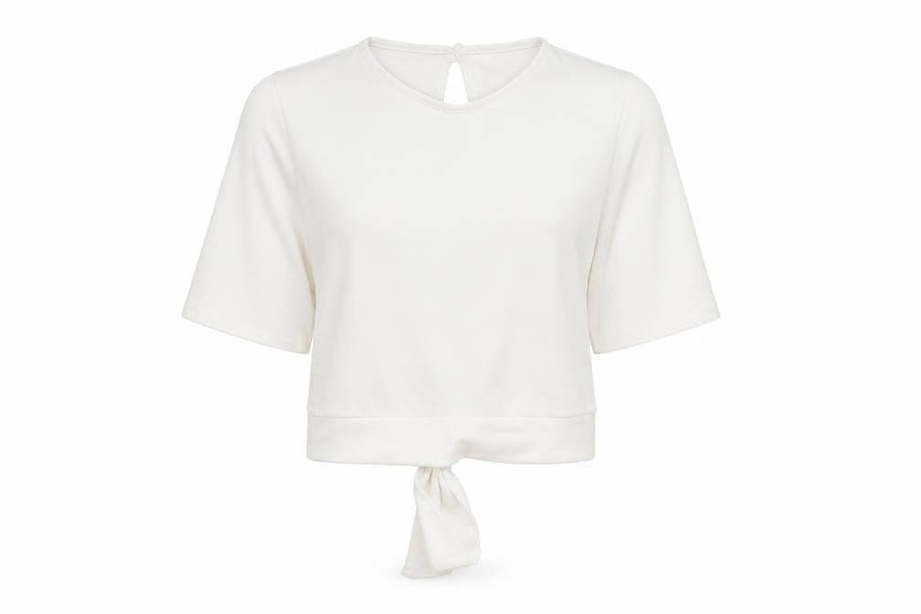 Womens UK Size 12 PRETTYLITTLETHING White Cropped Blouse