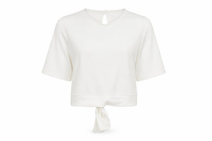 Womens UK Size 12 PRETTYLITTLETHING White Cropped Blouse