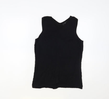 Womens UK Size 10 NEXT Black Basic Tank