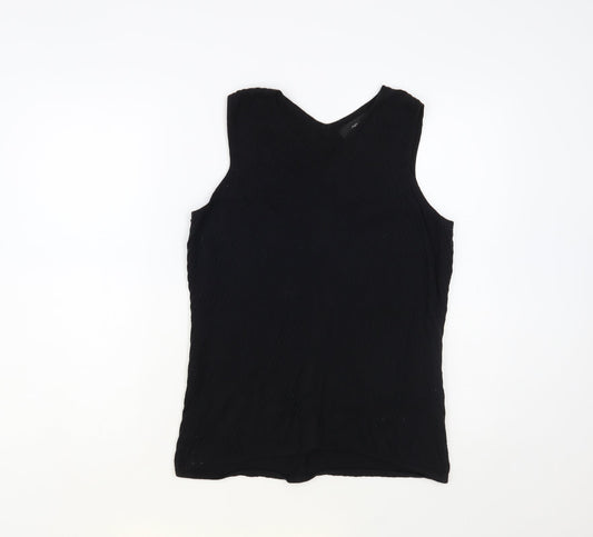 Womens UK Size 10 NEXT Black Basic Tank