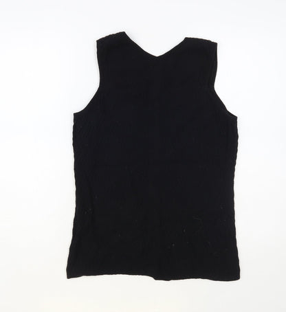Womens UK Size 10 NEXT Black Basic Tank