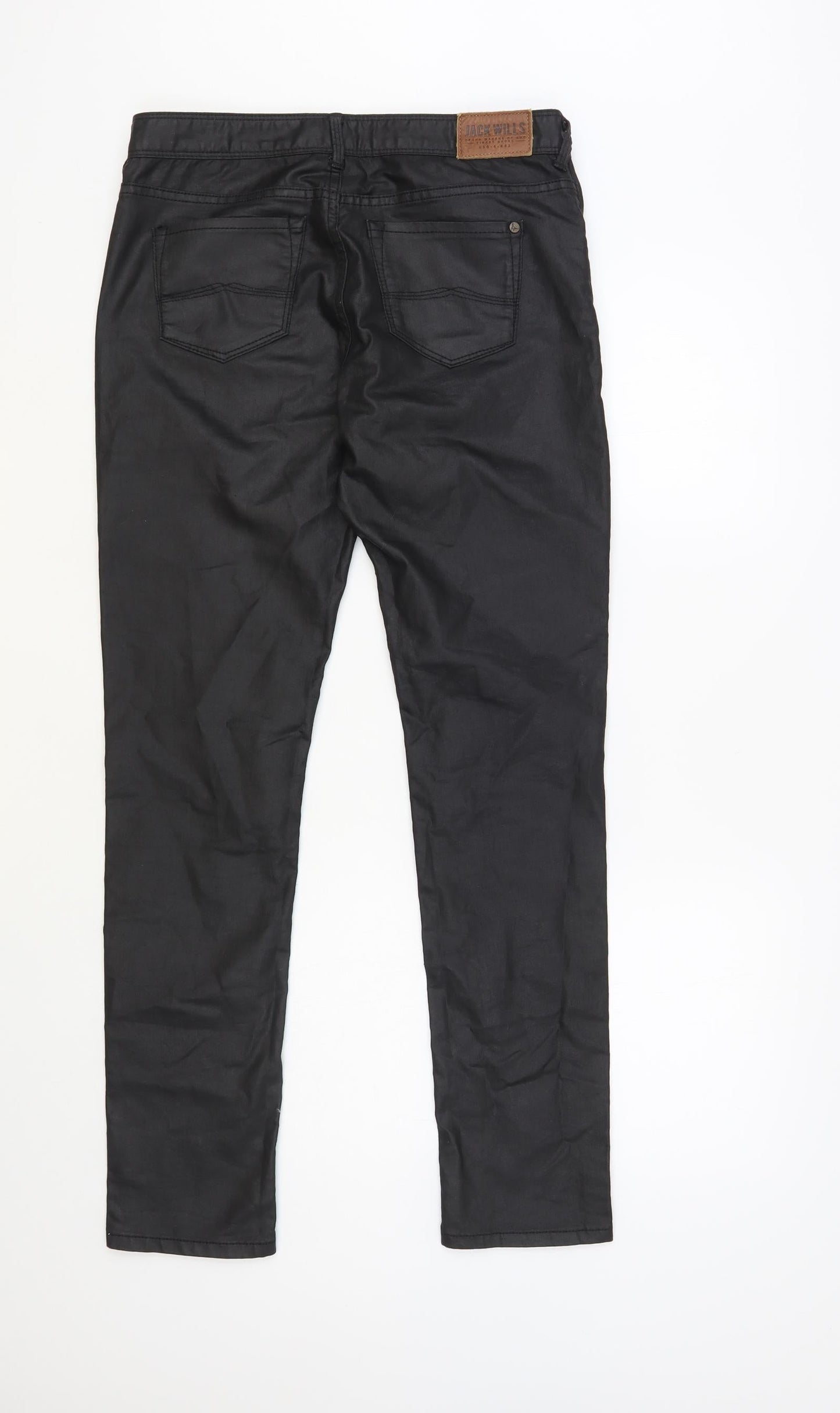 Womens UK Size 29 in Jack Wills Regular Fit  Black Trousers