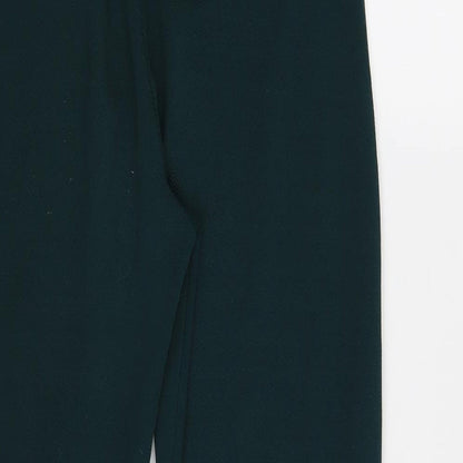 PRETTYLITTLETHING Womens Green Polyester Trousers Size 8 L27 in Regular Buckle