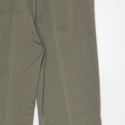 Denver Mens Grey Polyester Dress Pants Trousers Size 40 in L31 in Regular Hook & Loop