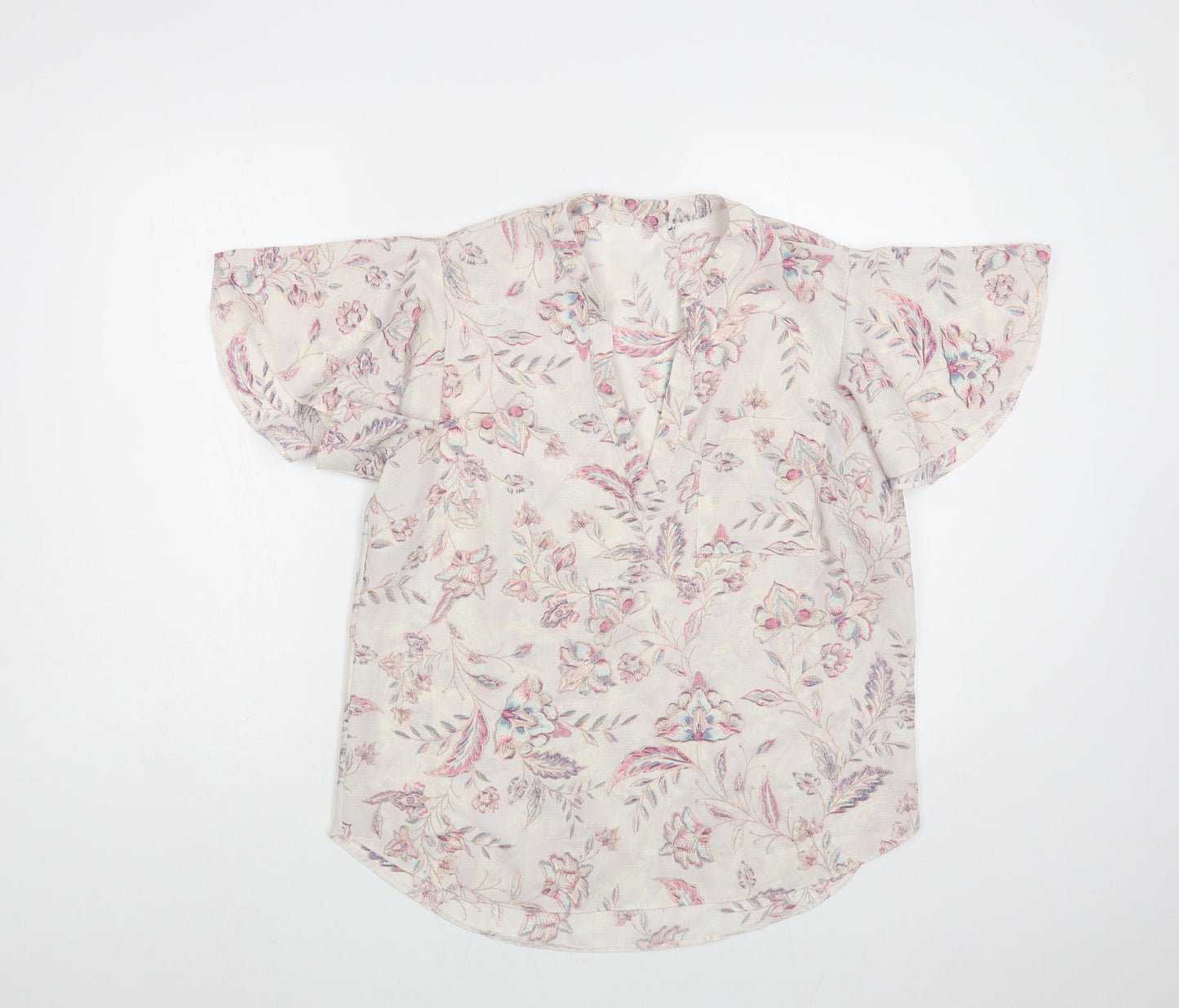 Womens UK Size M Preworn Pink Basic Blouse