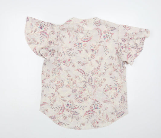 Womens UK Size M Preworn Pink Basic Blouse
