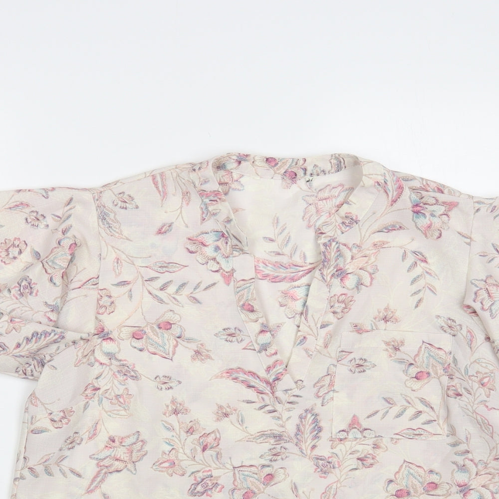 Womens UK Size M Preworn Pink Basic Blouse