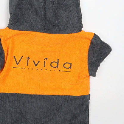 Vivida Boys Grey Colourblock Polyester Pullover Hoodie Size 2-3 Years Pullover