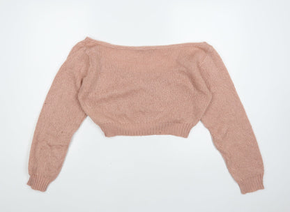 Womens UK Size S PRETTYLITTLETHING Pink Pullover Jumper