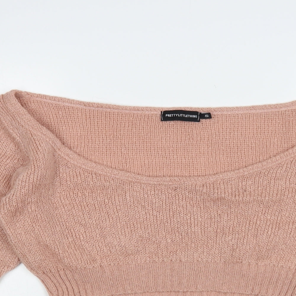 Womens UK Size S PRETTYLITTLETHING Pink Pullover Jumper
