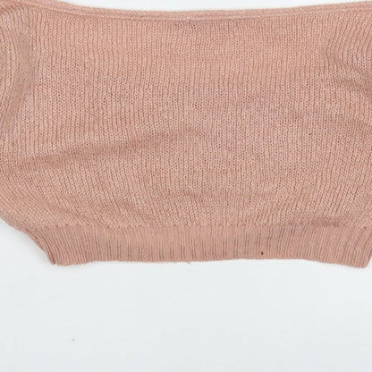 Womens UK Size S PRETTYLITTLETHING Pink Pullover Jumper