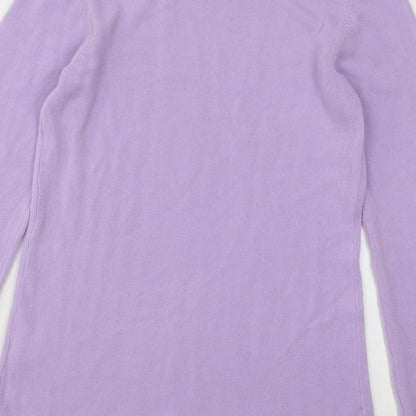 Roseanna Womens Purple Round Neck Acrylic Pullover Jumper Size M