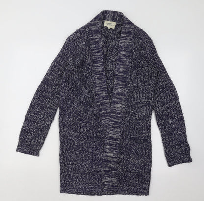 Womens UK Size S Papaya Blue Cardigan Jumper
