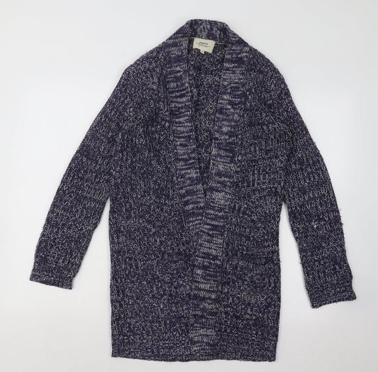 Womens UK Size S Papaya Blue Cardigan Jumper