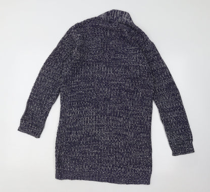 Womens UK Size S Papaya Blue Cardigan Jumper