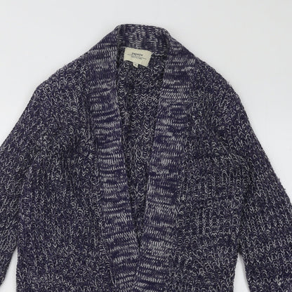 Womens UK Size S Papaya Blue Cardigan Jumper