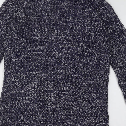Womens UK Size S Papaya Blue Cardigan Jumper
