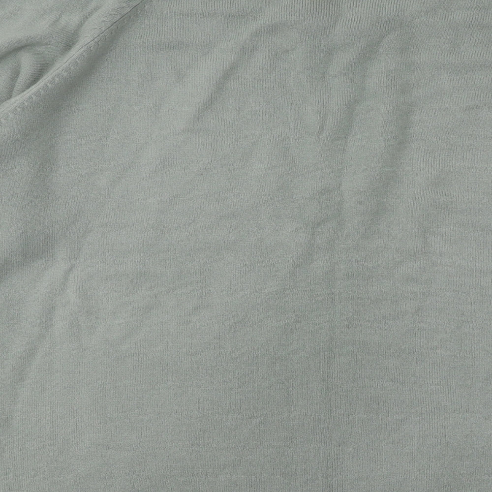 Zantos Mens Grey V-Neck Acrylic Pullover Jumper Size L