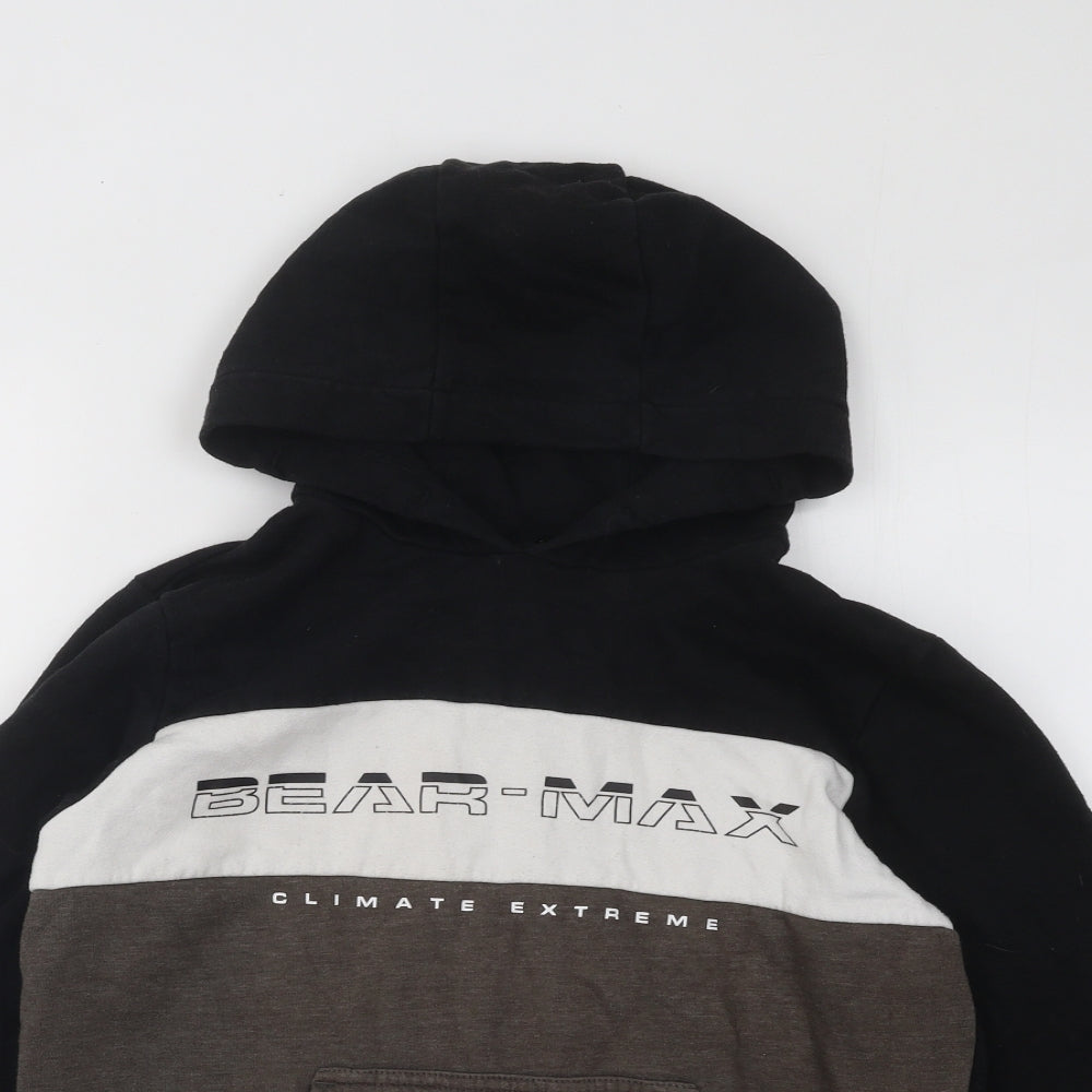 Bear-Max Boys Multicoloured Colourblock Cotton Pullover Hoodie Size L Pullover - Climate Extreme