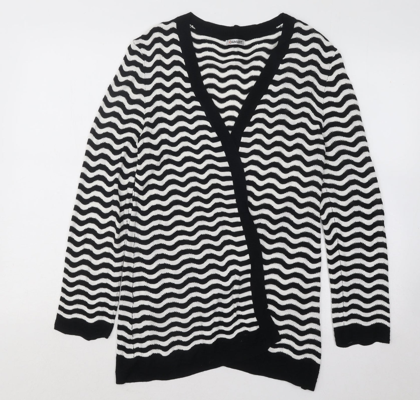 Womens UK Size 10 Damart Black Cardigan Jumper